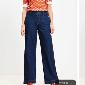 LOFT Jeans Wide Leg Size 31 or 12 Curvy